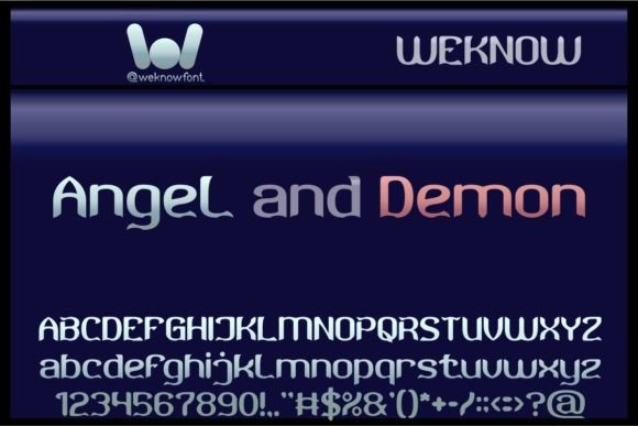 Angel and Demon: A Modern Gothic Typeface