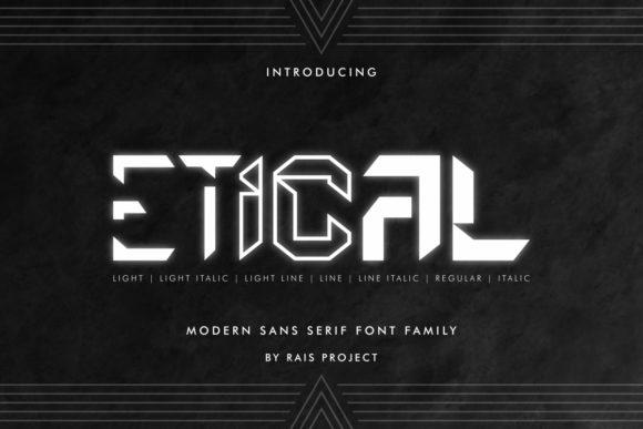 Etical: A Bold Futuristic Display Font for Modern Designs