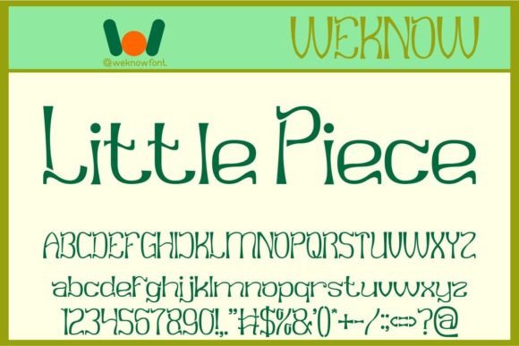 Little Piece: An Eclectic Display Font for Playful Design